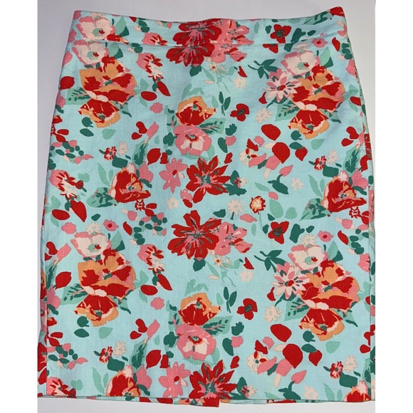 J.Crew Women's Vibrant Floral Print Skirt Size 6 - Picture 1 of 8